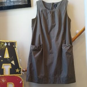 Olive Green Sleeveless Midi Dress